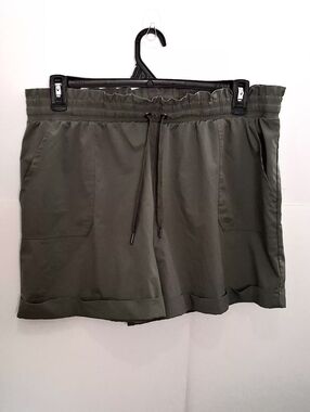 JOCKEY Olive Green Women's Athletic Drawstring Shorts Size XL